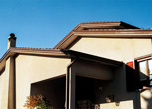 A building with a blue sky.