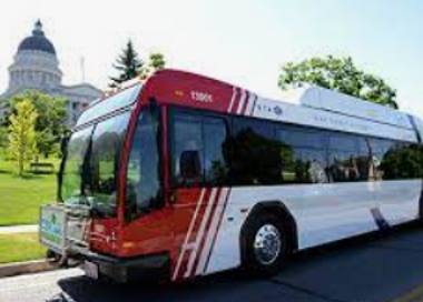 A bus on the street.