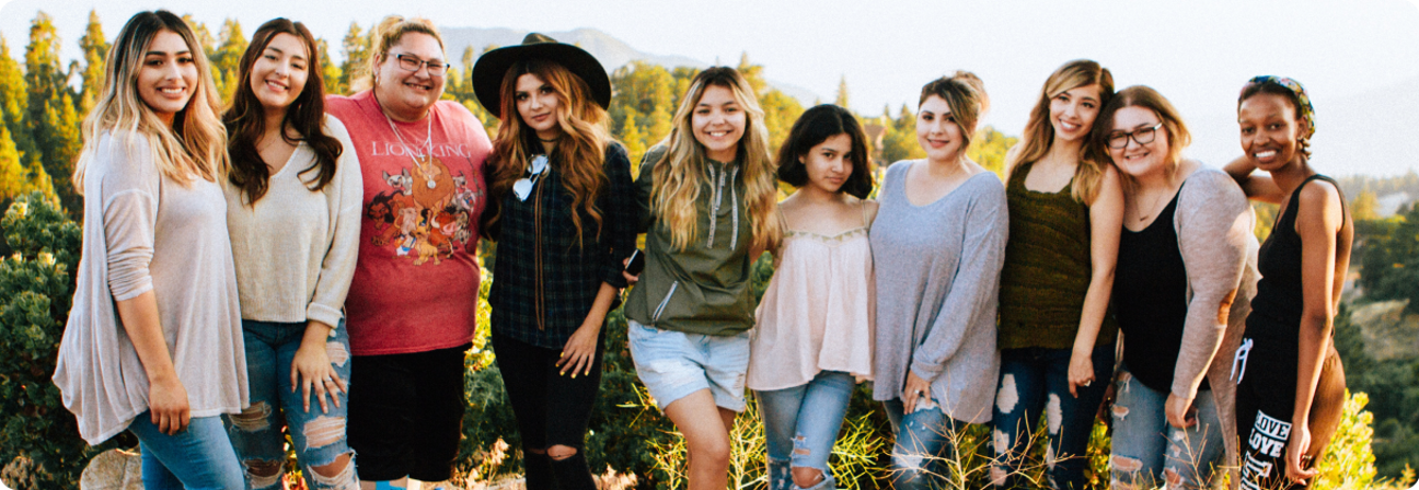 A group of people posing for a photo.